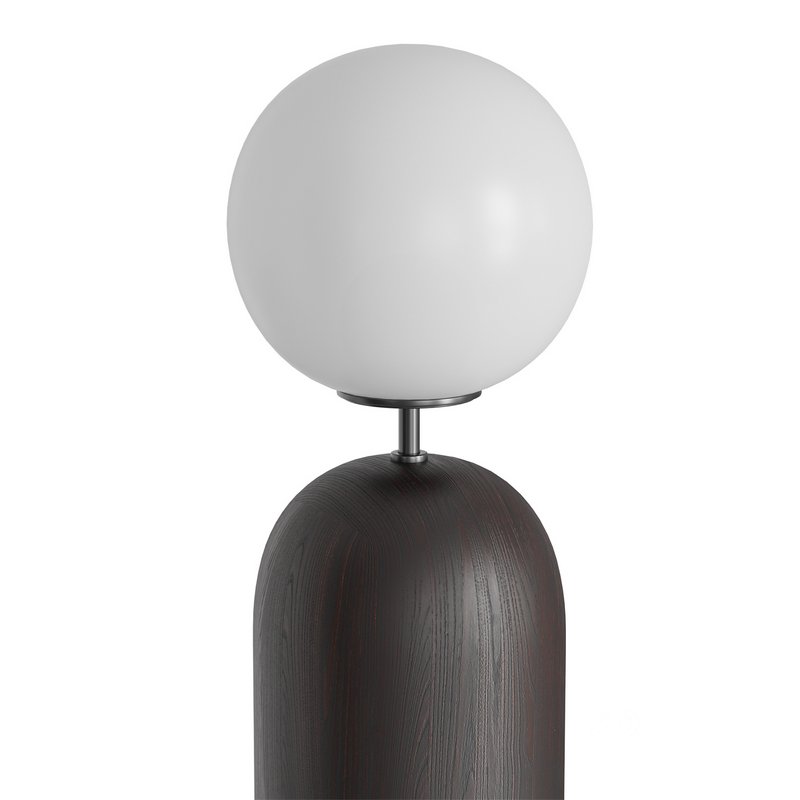 Ori Globe Floor Lamp With Black Wood Base Image 3