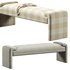 Andrea Checkered Pattern Bench - Thumbnail 3