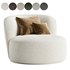 Fickle Cream Boucle Swivel Chair - Thumbnail 4