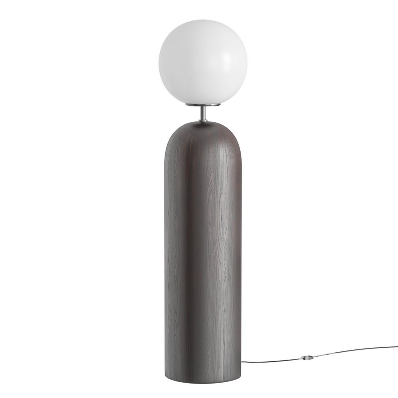 Ori Globe Floor Lamp With Black Wood Base Image 4