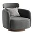 Luna Swivel Accent Chair With Adjustable Backrest - Thumbnail 5
