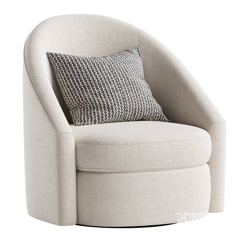 Hotraffy Simple Modern Swivel Glider Accent Chair Image 5