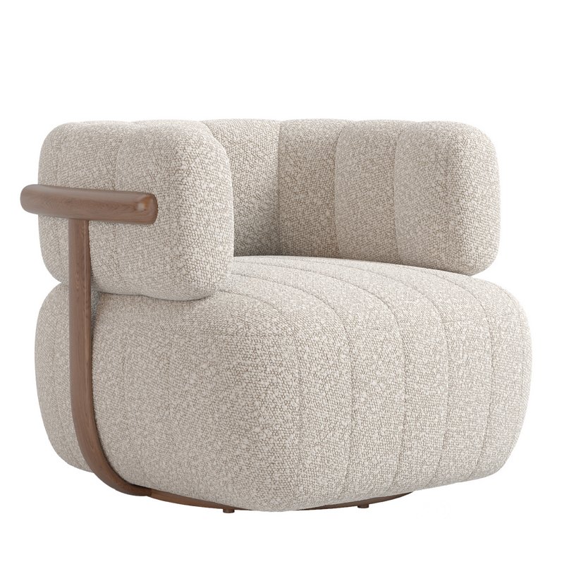 Doss Swivel Chair-Altro Snow Image 5