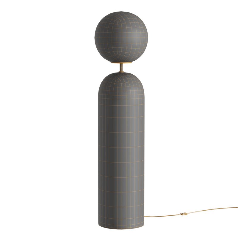 Ori Globe Floor Lamp With Black Wood Base Image 5