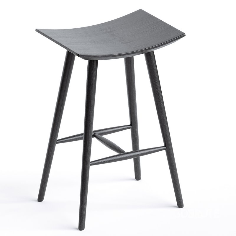 Yoko Curved Ash Wood Barstool Image 5