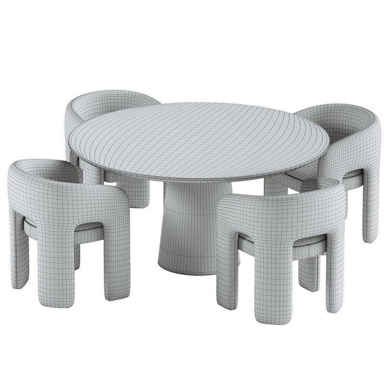 Byron Dining Chair & Round walnut dining table Qone Image 5