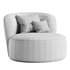 Fickle Cream Boucle Swivel Chair - Thumbnail 7