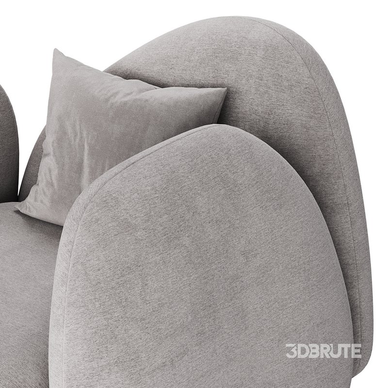 Modern Black Leather Armrest Standard Armchair Image 9