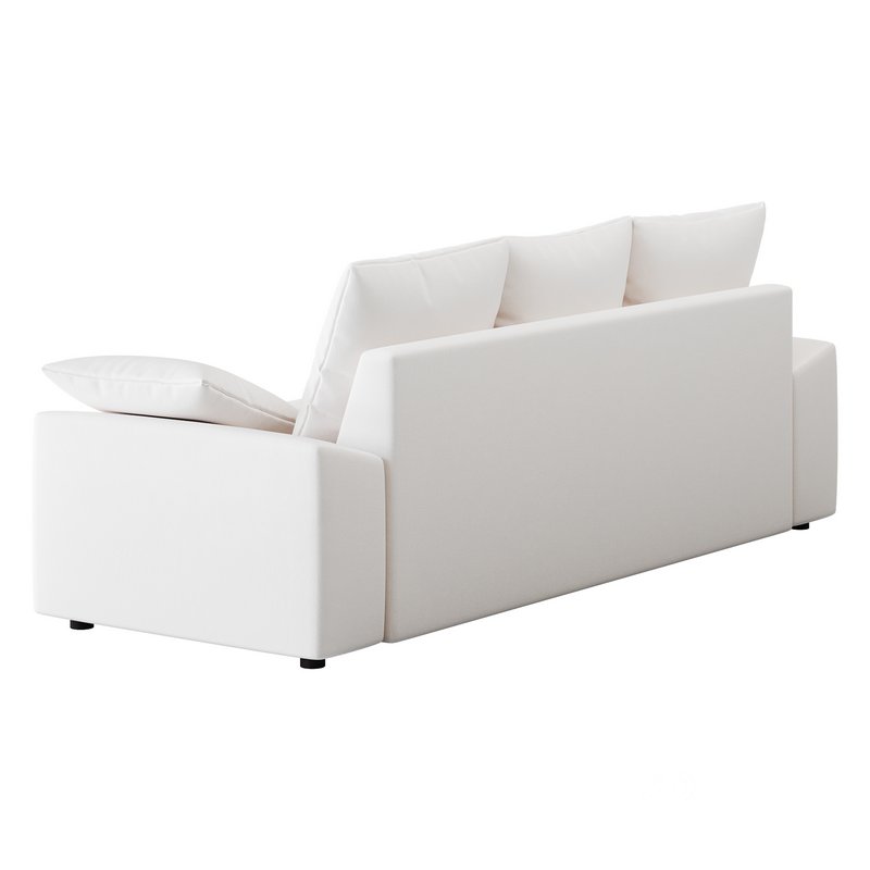 WHITE PERFORMANCE LINEN SLEEPER SOFA Image 10