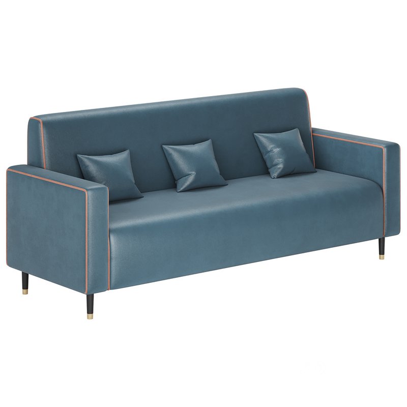 Modern Faux Leather Sofa Image 10