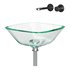 Square Glass Bathroom Vessel Sink with Drain Mini Bath Bowl - Thumbnail 10