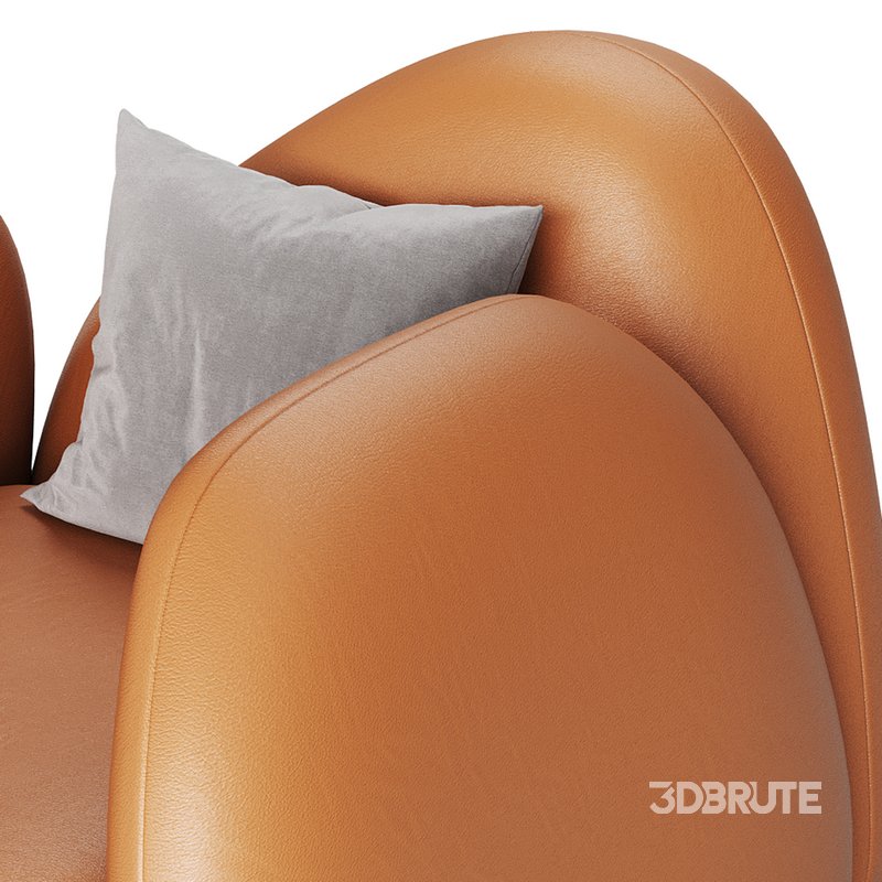 Modern Black Leather Armrest Standard Armchair Image 11