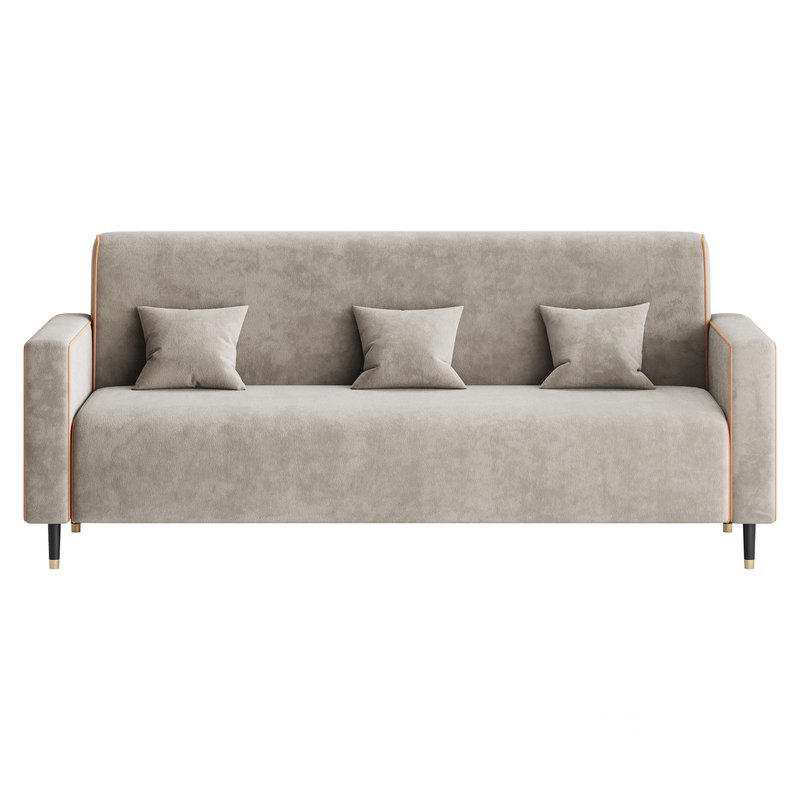 Modern Faux Leather Sofa Image 12