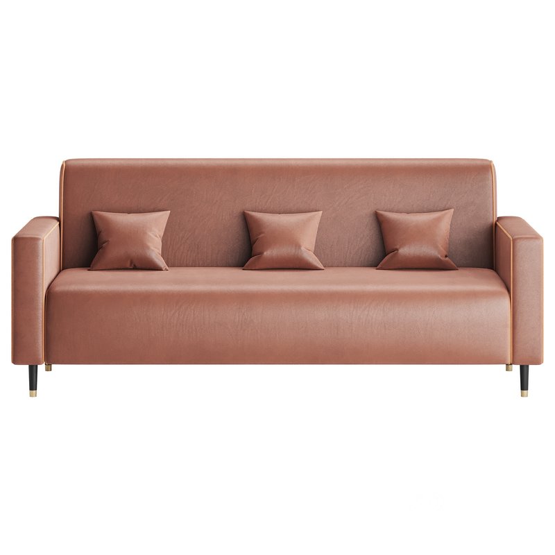 Modern Faux Leather Sofa Image 16
