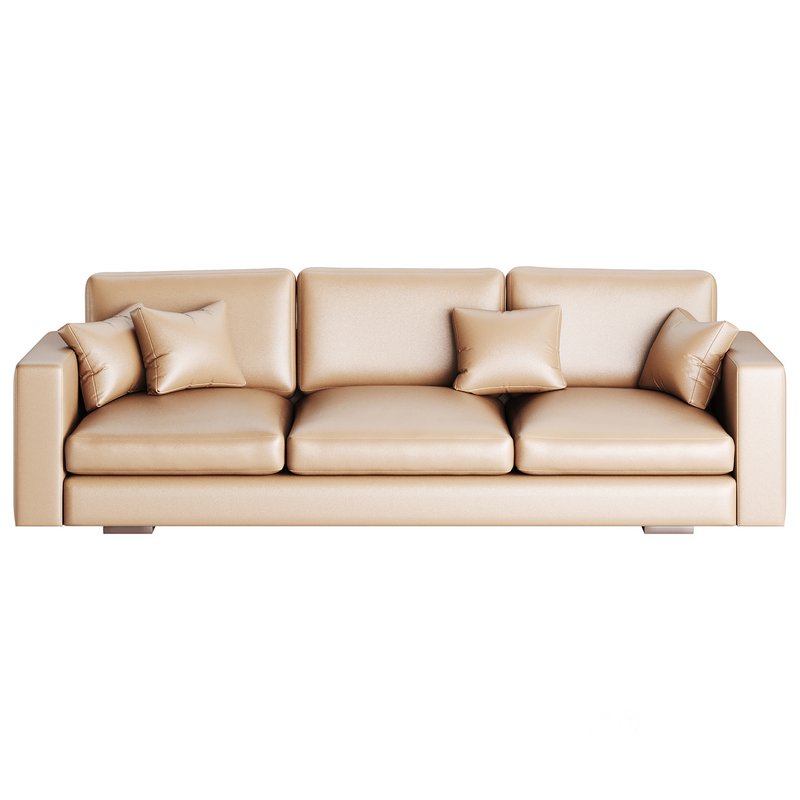 Modern Square Arm Fabric Sofa Image 14