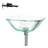 Square Glass Bathroom Vessel Sink with Drain Mini Bath Bowl - Thumbnail 13