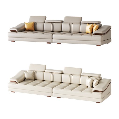 Modern Genuine Leather Sofa