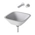 Square Glass Bathroom Vessel Sink with Drain Mini Bath Bowl - Thumbnail 15