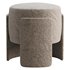 Round Chenille Ottoman - Thumbnail 1