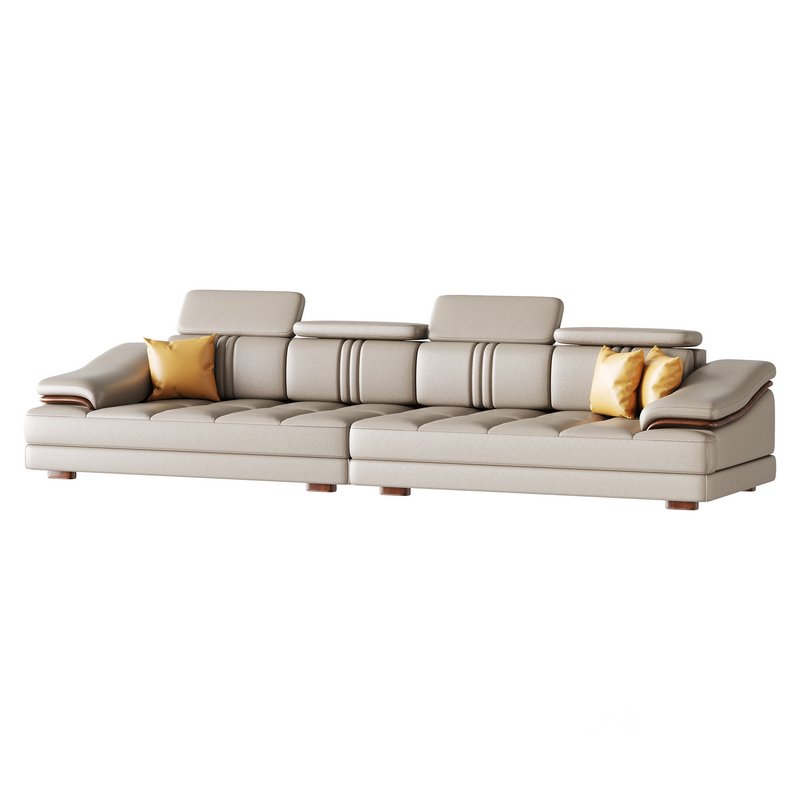 Modern Genuine Leather Sofa Image 2