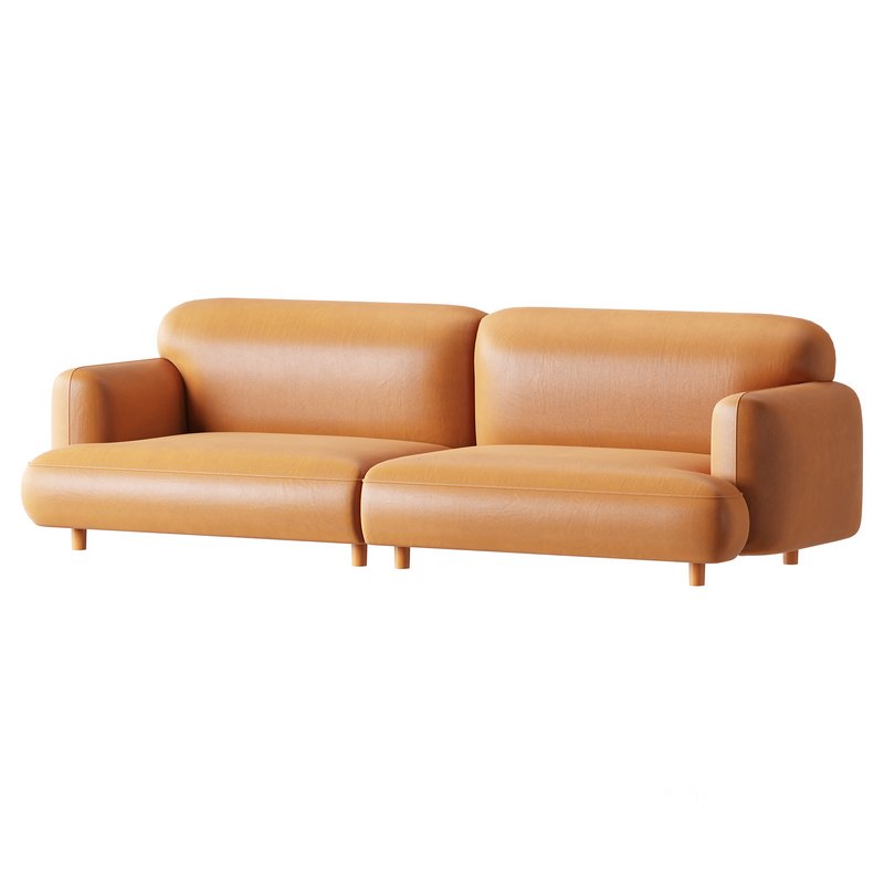 Modern Faux Leather Sofa-2 Image 2