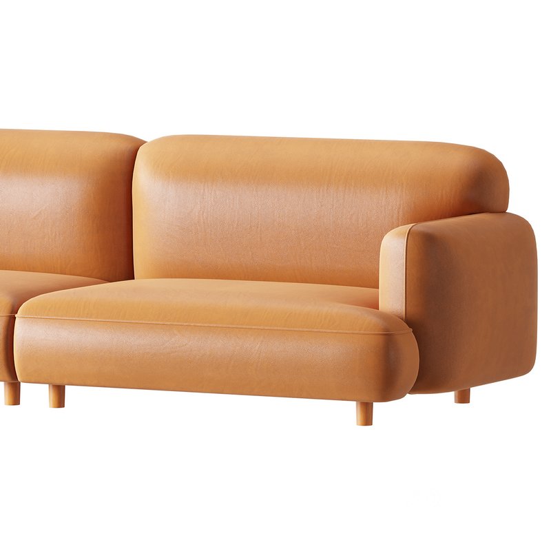 Modern Faux Leather Sofa-2 Image 3