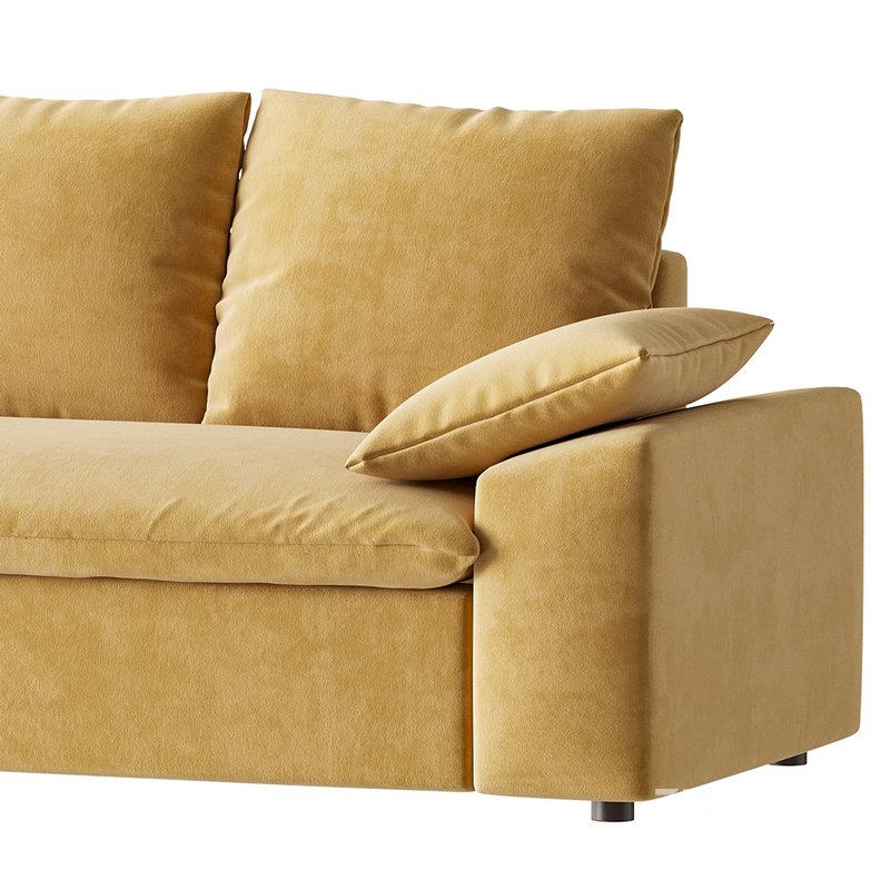 WHITE PERFORMANCE LINEN SLEEPER SOFA Image 3