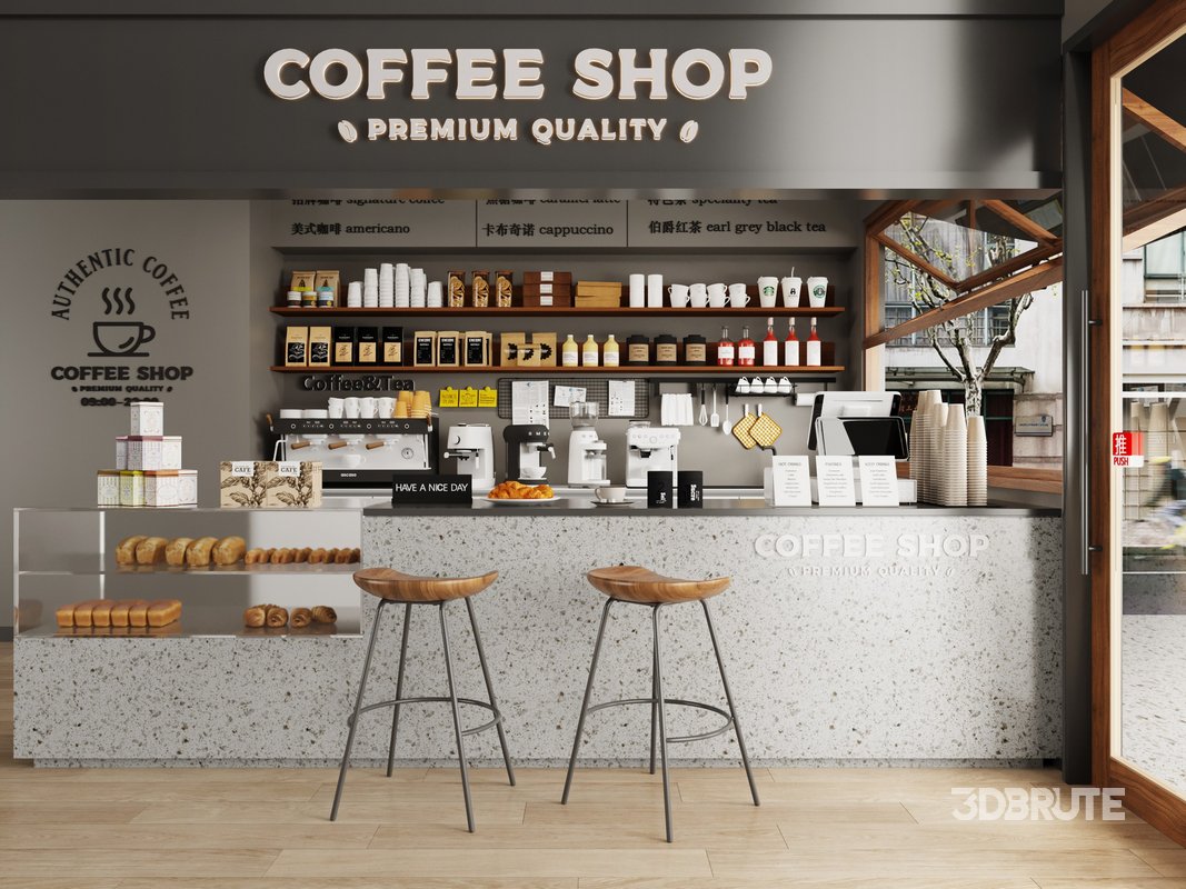 Modern coffee shop Image 1