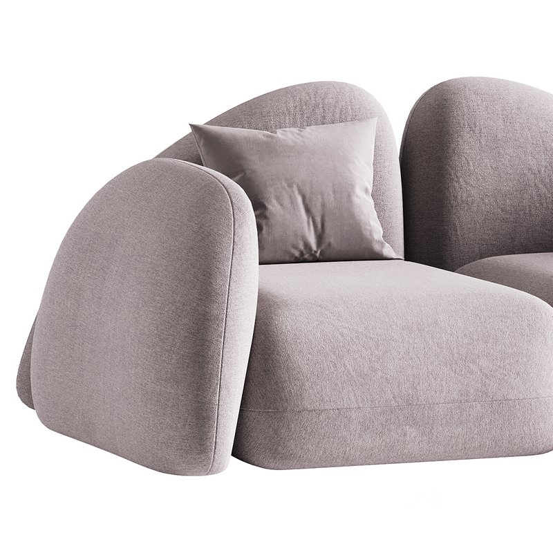 Modern Black Leather Armrest Standard Sofa Image 2