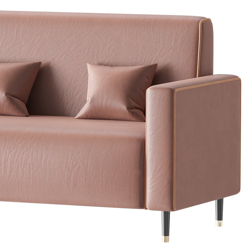 Modern Faux Leather Sofa Image 8