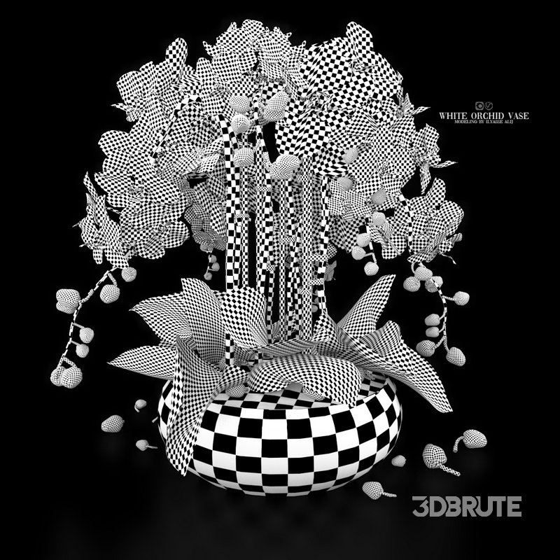 white orchid vase Image 4