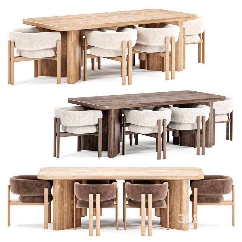 Tabmi Dining Table,Bay Chair Image 3