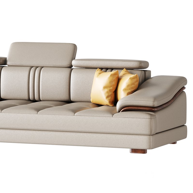 Modern Genuine Leather Sofa Image 3