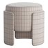 Round Chenille Ottoman - Thumbnail 3