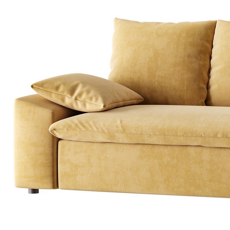 WHITE PERFORMANCE LINEN SLEEPER SOFA Image 4