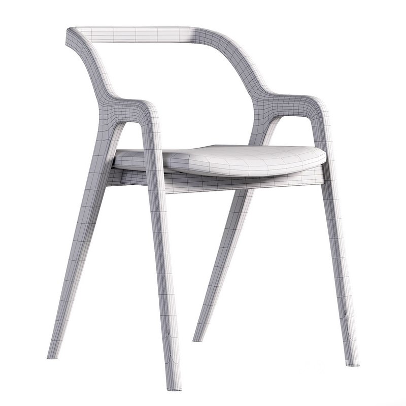 Walnut Wood Chair IN BREVE by Dale Italia Image 4