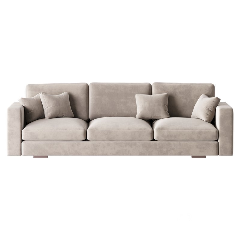Modern Square Arm Fabric Sofa Image 3