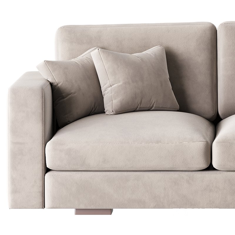 Modern Square Arm Fabric Sofa Image 6