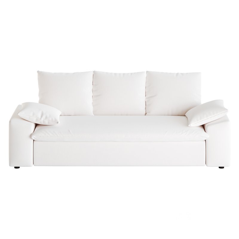 WHITE PERFORMANCE LINEN SLEEPER SOFA Image 7