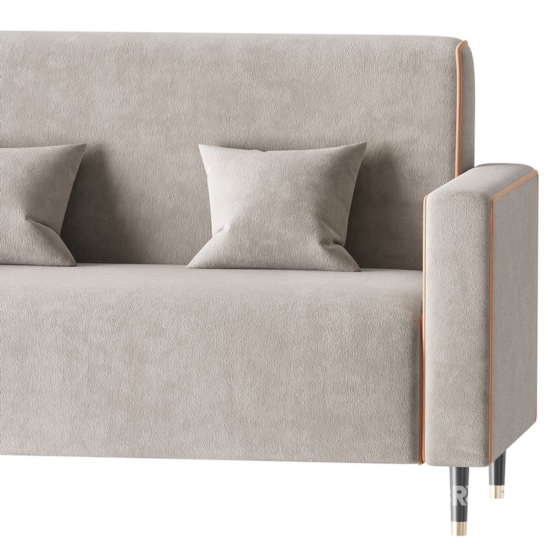 Modern Faux Leather Sofa Image 6