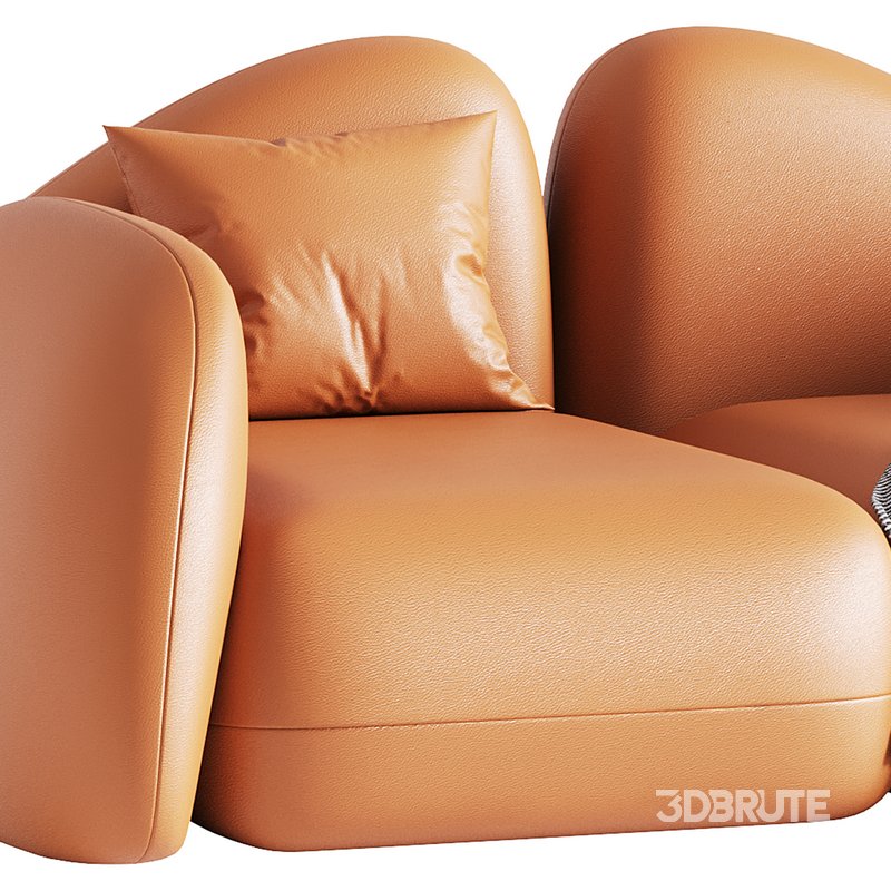 Modern Black Leather Armrest Standard Sofa Image 7