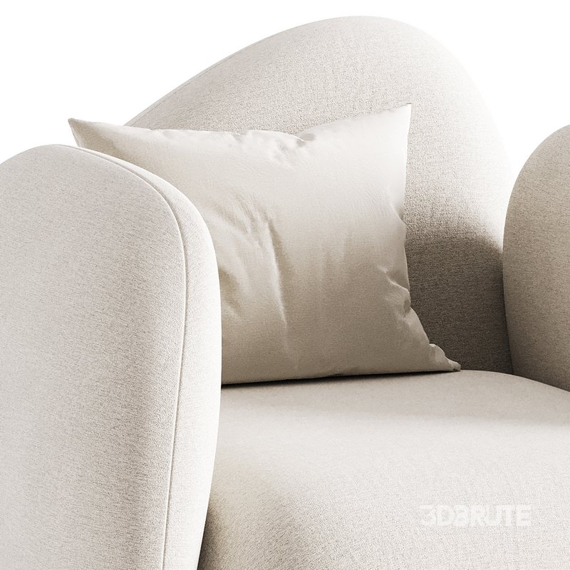 Modern Black Leather Armrest Standard Armchair Image 6