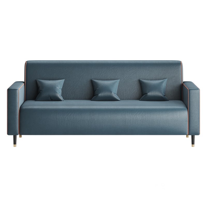 Modern Faux Leather Sofa Image 7