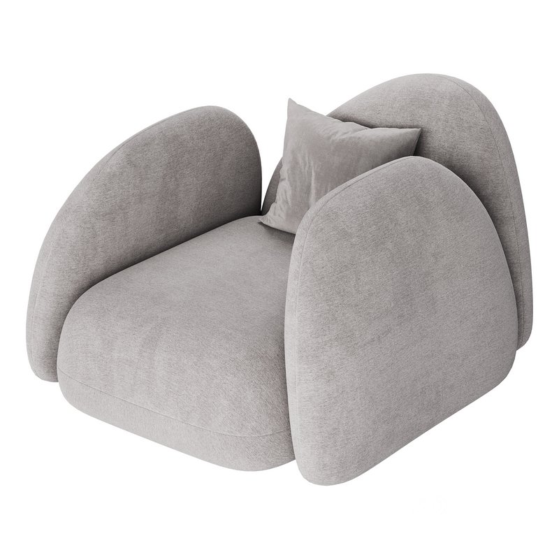 Modern Black Leather Armrest Standard Armchair Image 7