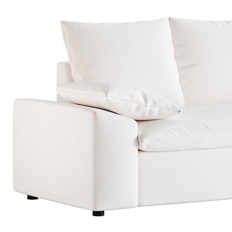WHITE PERFORMANCE LINEN SLEEPER SOFA Image 9