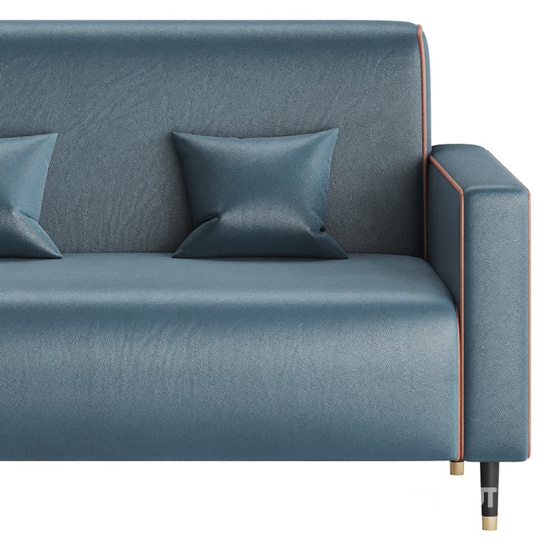 Modern Faux Leather Sofa Image 9