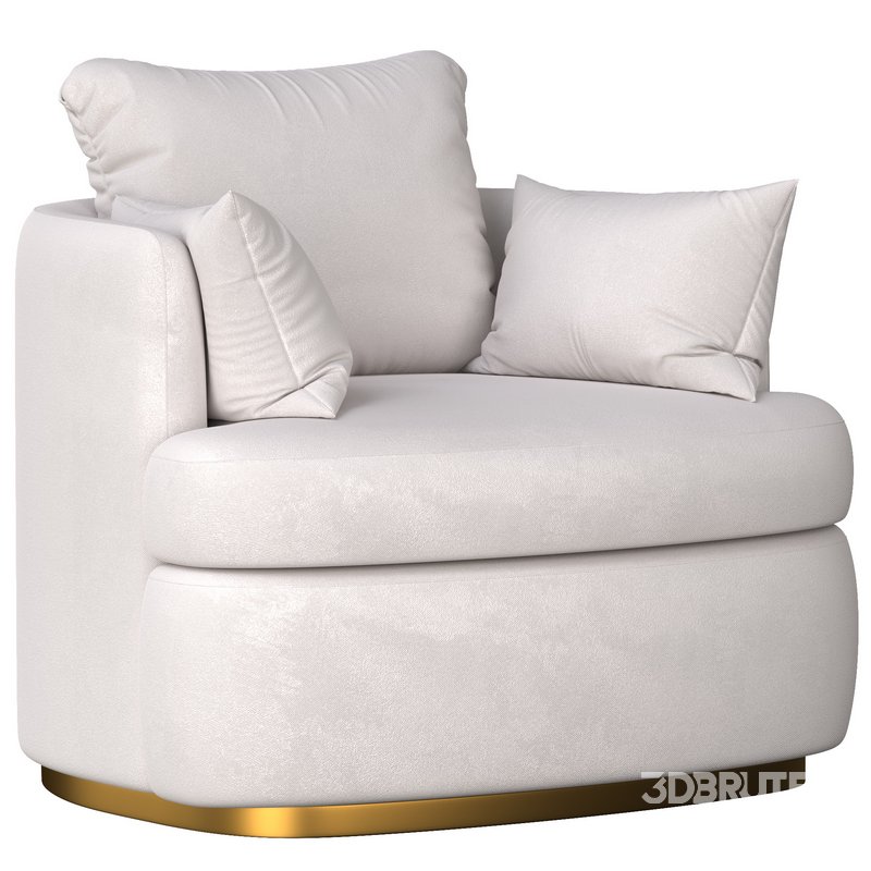 Wide_Linen_Swivel_Barrel_Chair Image 1