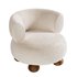 Oki Ivory Boucle Kids Lounge Chair - Thumbnail 3