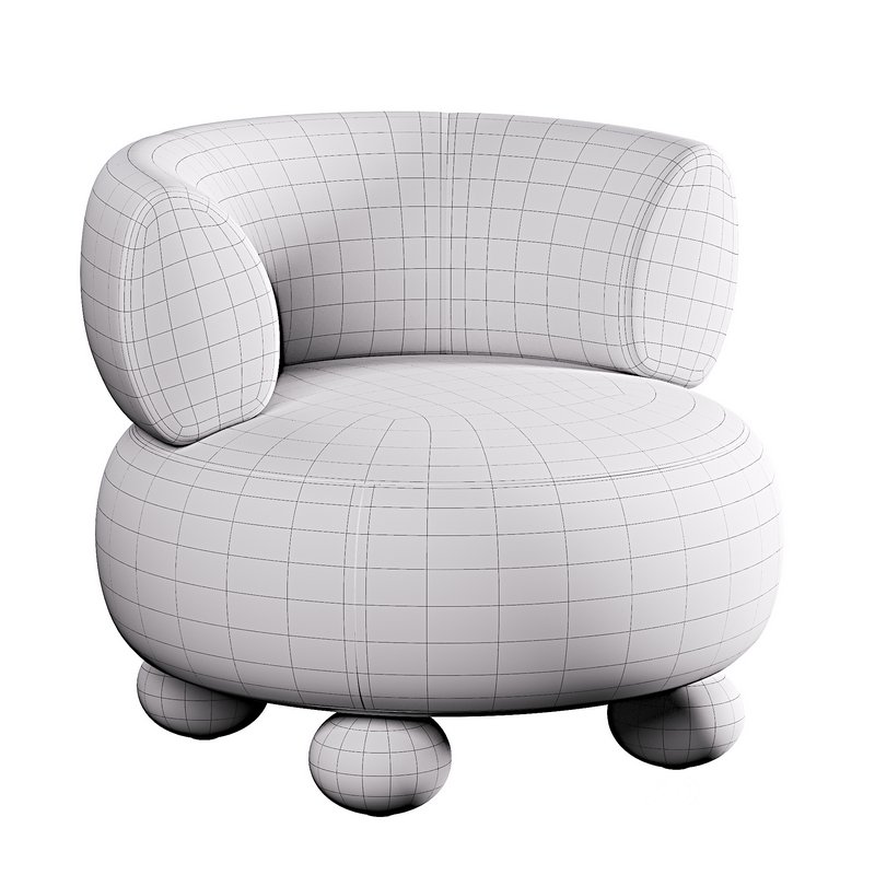 Oki Ivory Boucle Kids Lounge Chair Image 5
