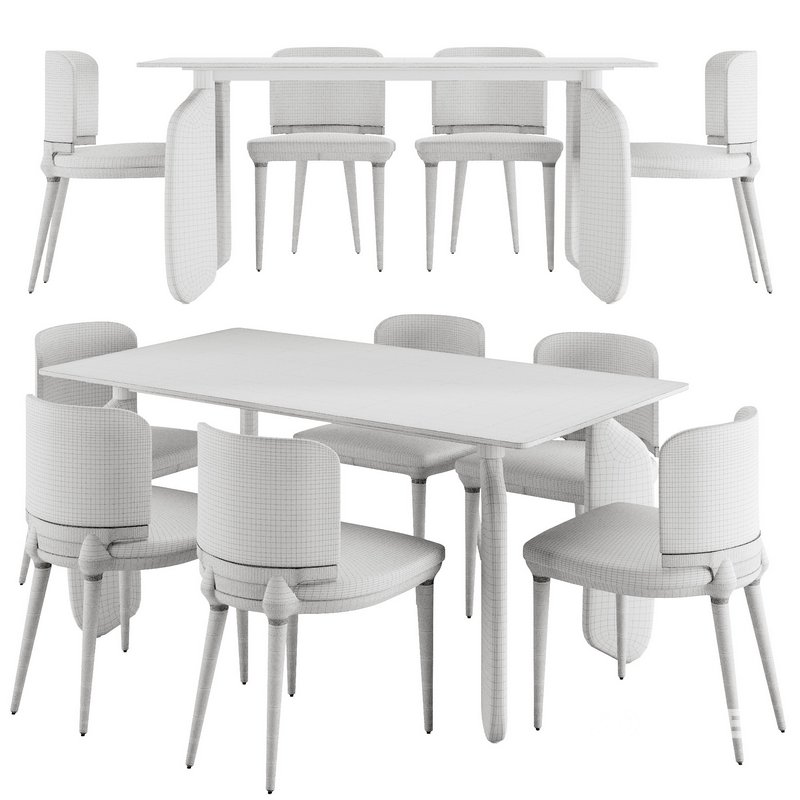 Modern Sintered Stone Tabletop Dining Table Image 3